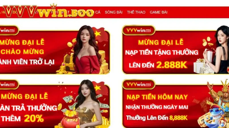 Cập nhật tất tần tật vô vàn events khuyến mãi VVVWIN đặc sắc nhất tại nhà cái