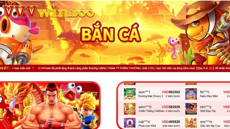 Bắn cá VVVWIN cùng các thông tin thú vị cơ bản cần biết